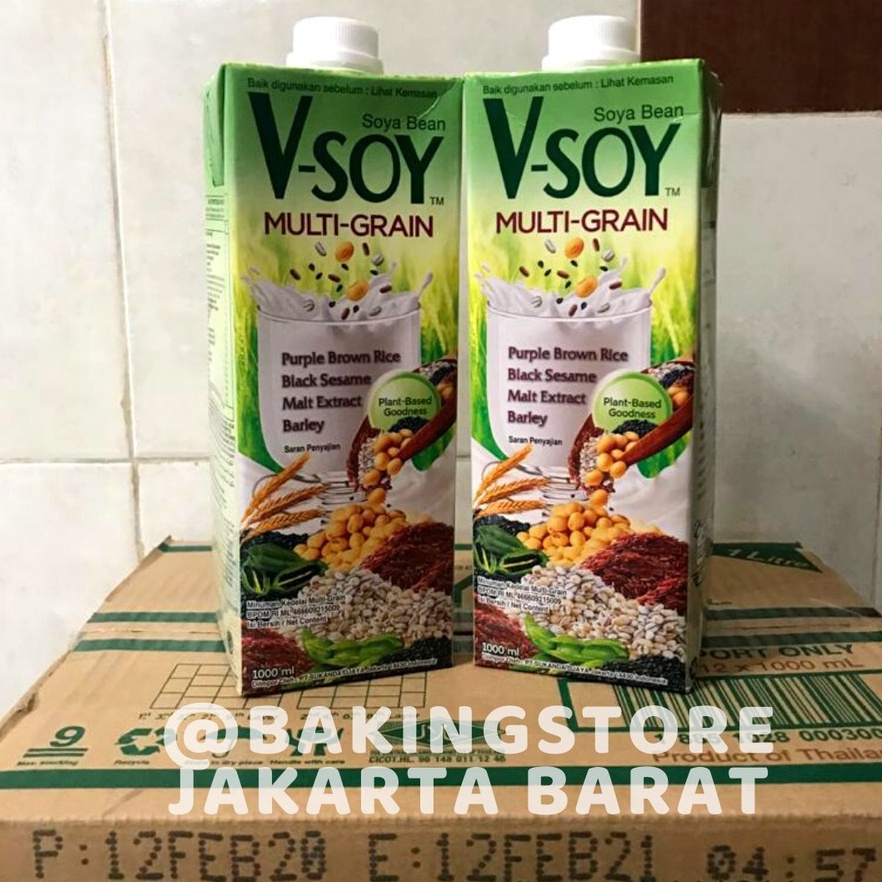 

[☃J21<] Vsoy Multigrain 1 Liter | Soy Milk Susu Kedelai Promo Terupdate