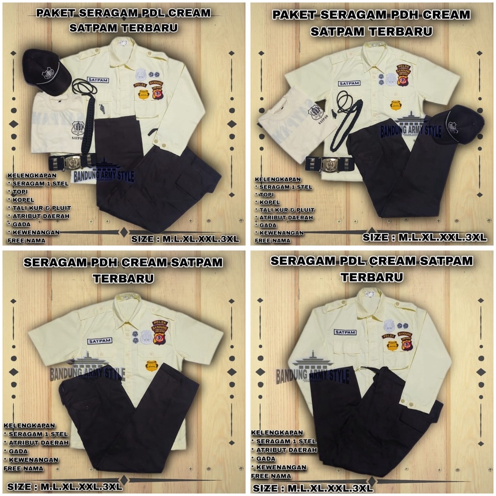 Terbaik SERAGAM SATPAM TERBARU CREAM. PDH SATPAM CREAM.PDL SATPAM CREAM TERBARU 2023.SATPAM CREAM.SE