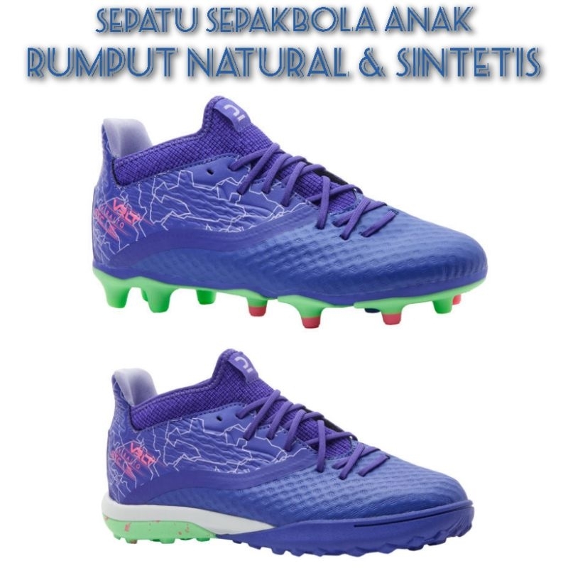 Sepatu Sepakbola Anak Rumput Natural & Sintetis - Ungu