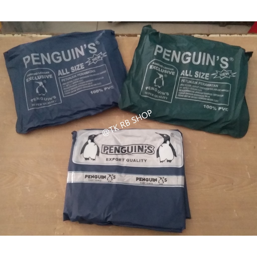 JAS HUJAN PENGUIN EXCLUSIVE ponco lengan