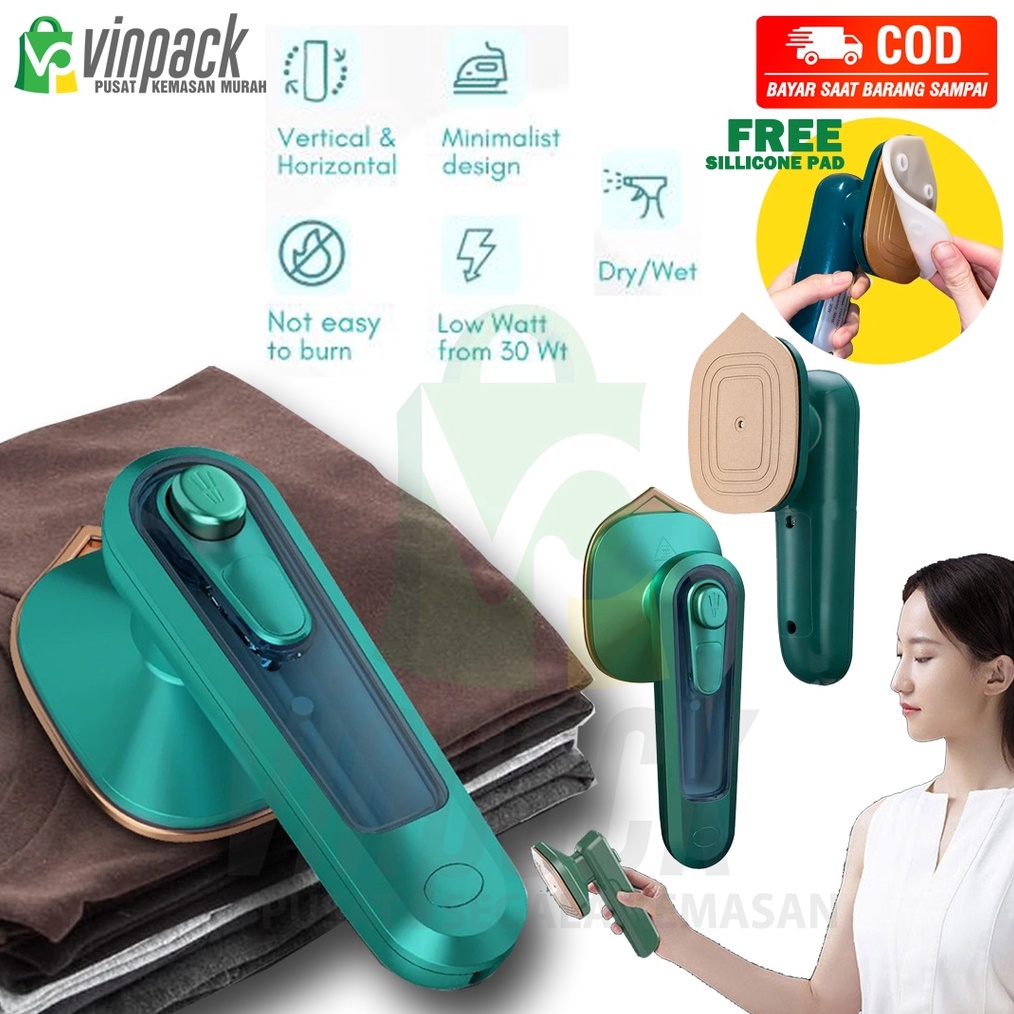 Terbaik Setrika Uap Portable Travel Sederhana 360 Derajat/ Setrika Mini Portable Spray/ Seterika Tra