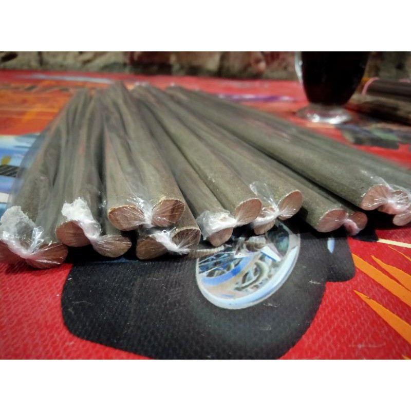 Tangkringan Burung Kenari/Kacer Oval Pasir Kayu Jati