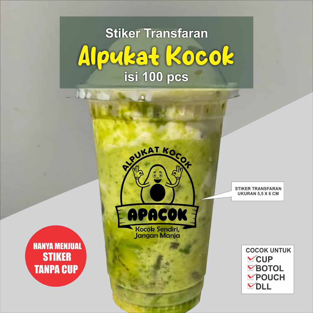 

Stiker Transfaran Alpukat Kocok