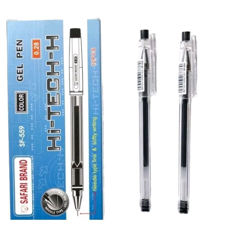 

Re4dy (12pcs) Pulpen ballpoint pena polpen Hi-Tech hitech 0.28 mm murah bagus Safari Brand SF-559 Gel Pen (Pulpen Makna) [134]
