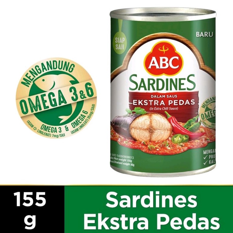 

[✴C49@] ABC Sarden 155gr Extra Pedas Good product