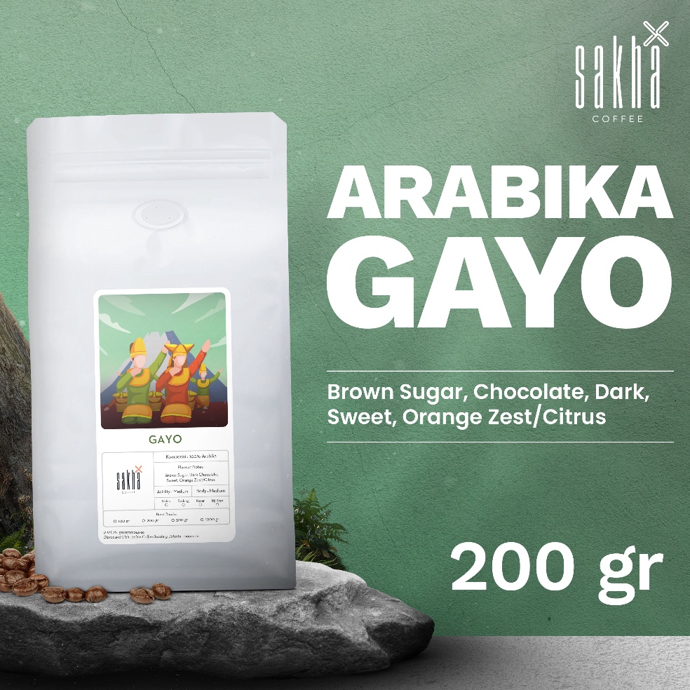 

[☃H66/] Biji Kopi Bubuk Arabika Gayo Aceh Sumatra Arabica Coffee Beans Single Origin Grade 1 Coffe Roast Bean Espresso Dan Manual Brew Roaster 200 Gram Sakha Roastery [292]