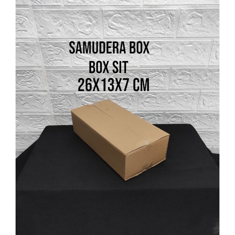 

kardus karton box uk 26x13x7 cm...ST (SHEET) Singgle wall polos