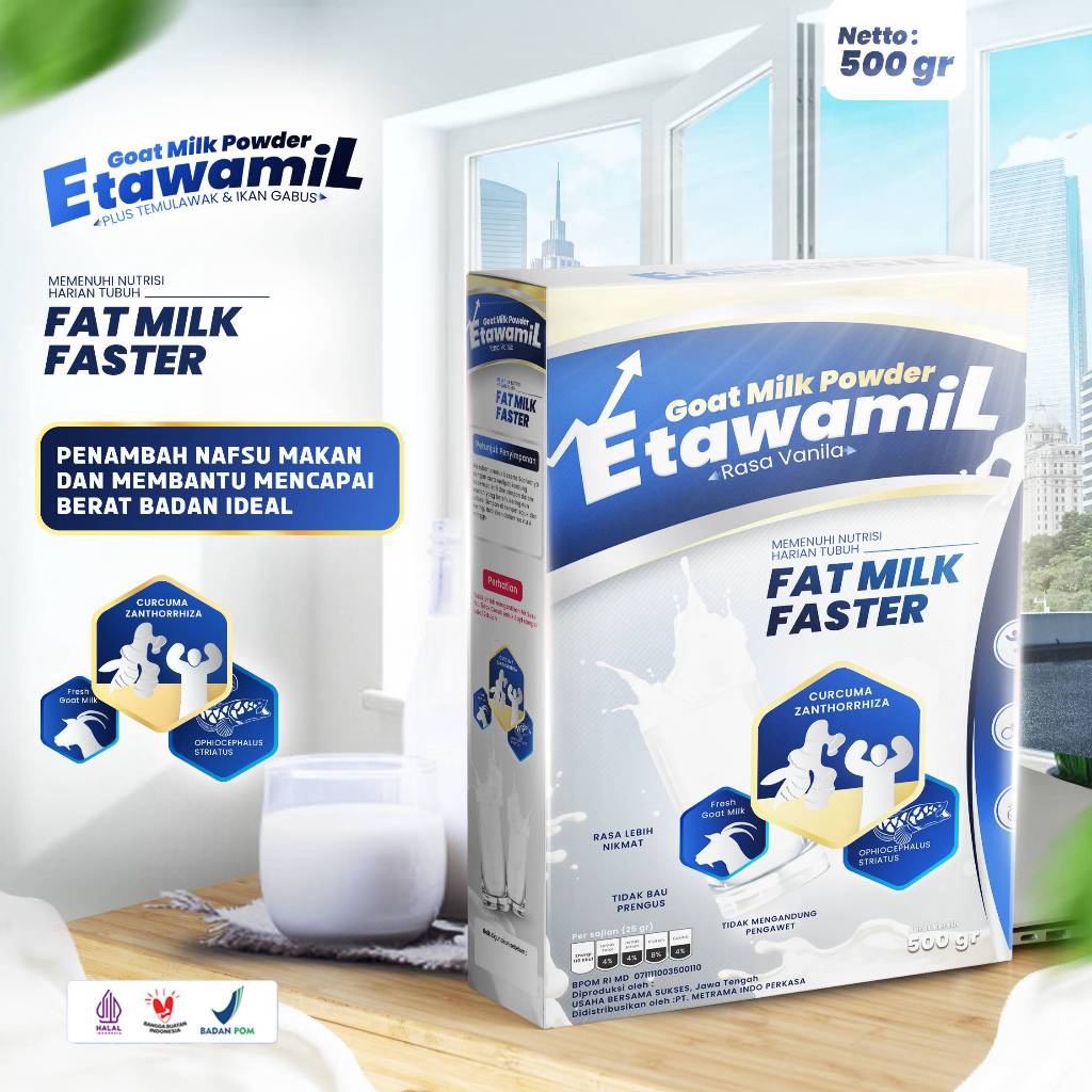 

Import Terlaris ETAWAMIL WEIGHT GAIN - Susu Gemuk Penambah Berat Badan & Nafsu Makan Halal BPOM 500 gram grosir