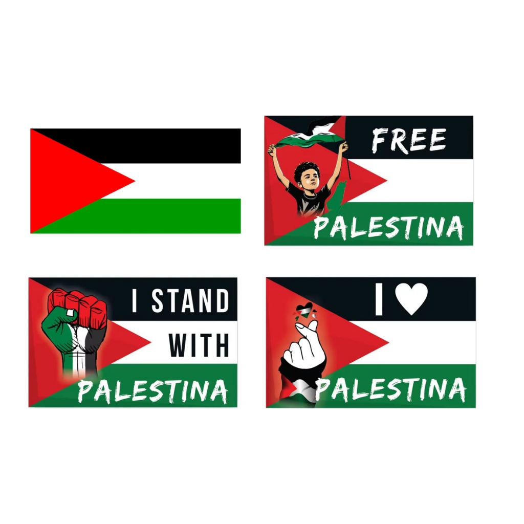 

[ISI 50pcs] Sticker pipi bendera Palestina dan Indonesia