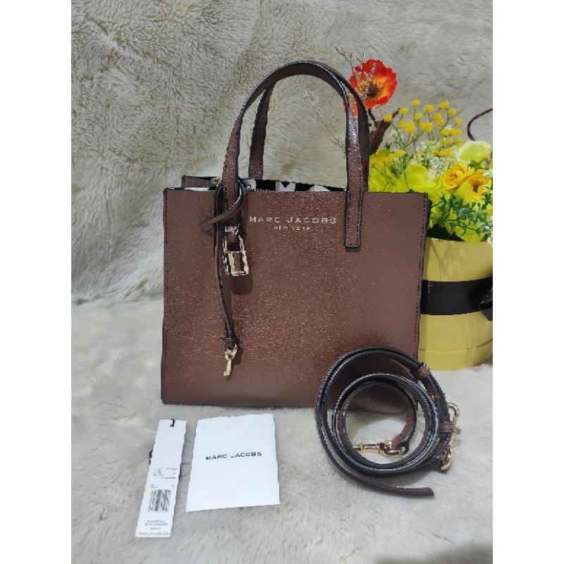 PRELOVED MJ MINI GRIND TOTE BAG BROWN BEAR