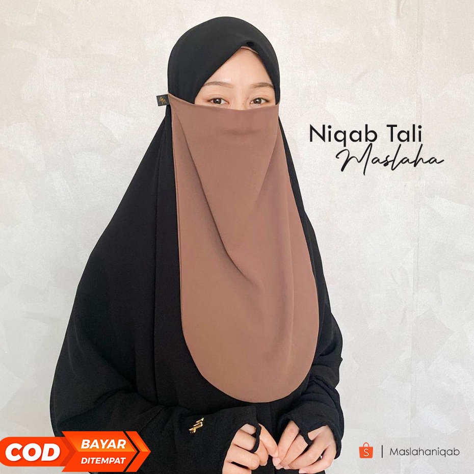 Diskon Heboh Maslaha Niqab l Niqab Tali Maslaha l Cadar Tali Babydoll Tanpa Jahitan Dibawah Mata