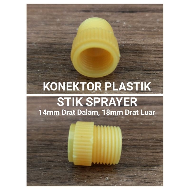 KONEKTOR STIK SPRAYER ELEKTRIK 14MM DRAT DALAM 18MM DRAT LUAR