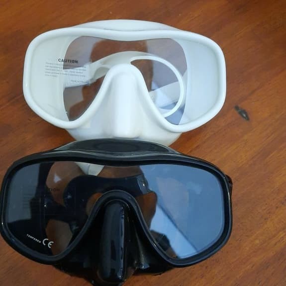 Kacamata Selam Monolens Masker Scuba Diving Snorkeling Dive Mask Glasses Frameless Single Lens PI De