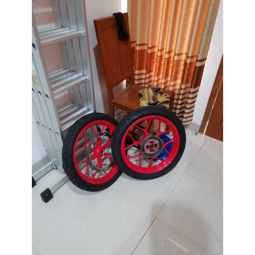 Paket Velg sonic 150 original pnp ke supra x 125 batman