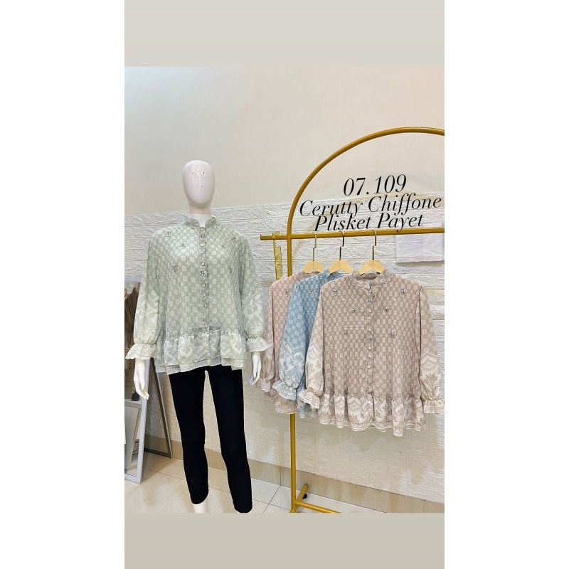 Adhisa.co BLOUSE CERUTI SHIFFON✨ ATASAN  OUTFIT WANITA KEKINIAN FASHION VIRAL ✨