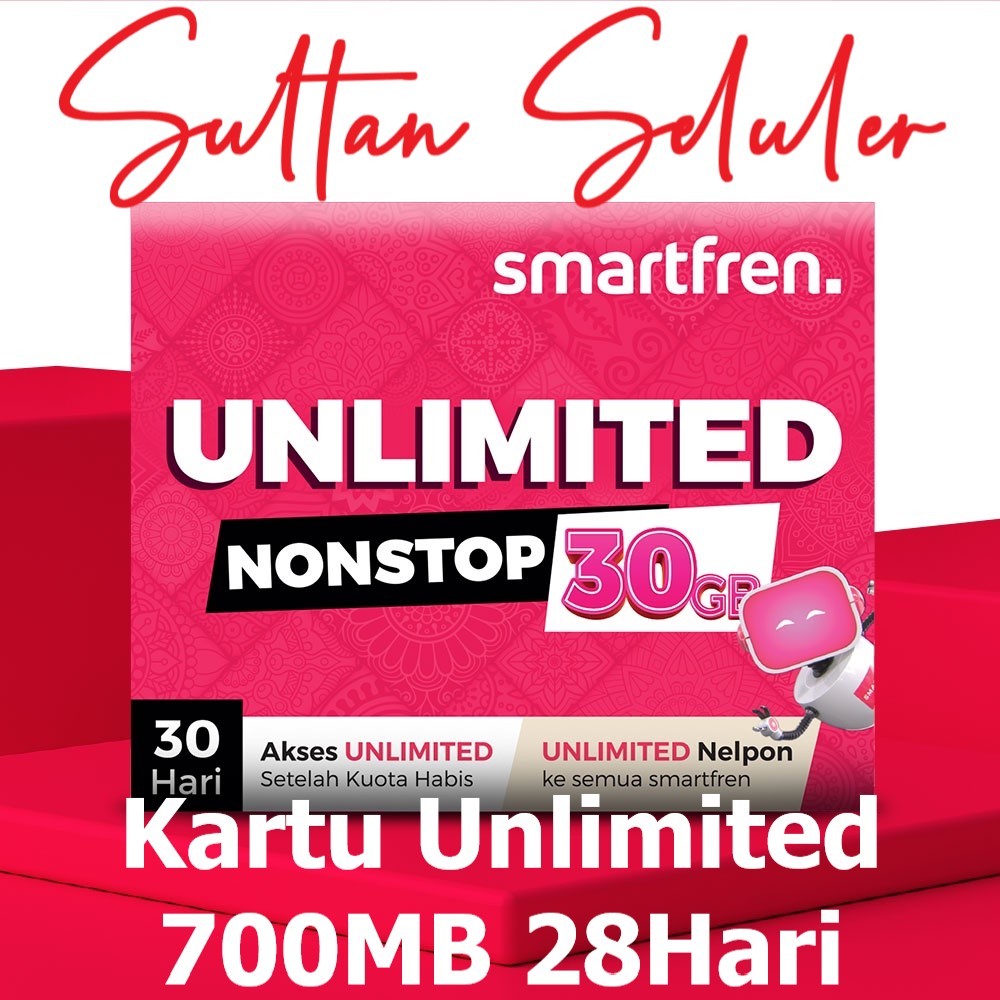 Kartu Paket Data SMARTFREN Unlimited 700MB/hari 28Hari