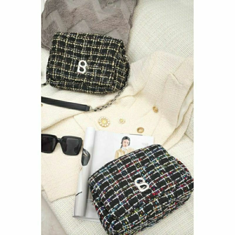 Tweed Zoey Bag Buttonscarves