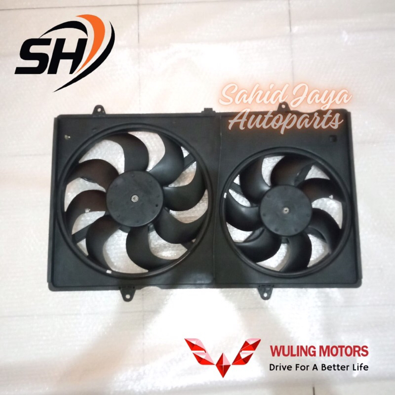 MOTOR FAN EXTRA FAN KIPAS RADIATOR FULLSET SHOUROUD WULING ALMAZ ORIGINAL