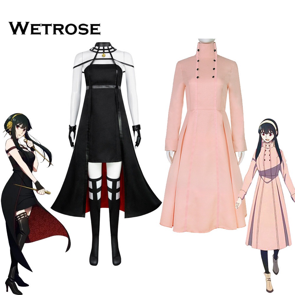 Termurah 【Wetrose】Ready Stock Spy Family Cosplay Costume Yor Forger Ipara Princess Thorn Princess Dr