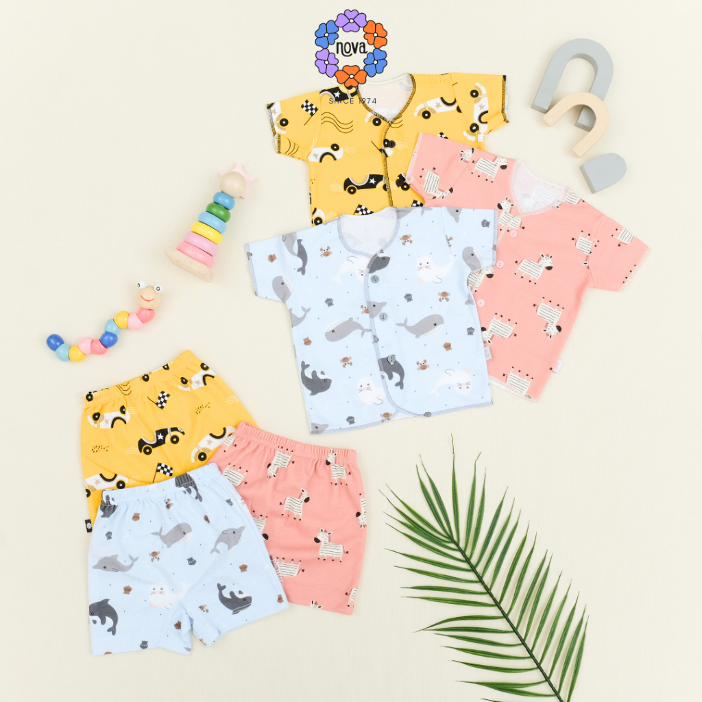Nova Setelan Baju Pendek dan Celana Pendek  - Nova Baju Bayi Newborn