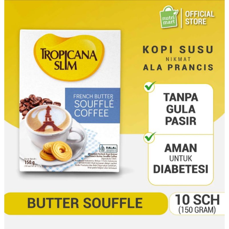

Tropicana Slim French Butter Souffle 10 Sachet - Kopi Susu