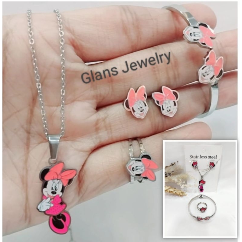 Set Kalung  Anak Titanium Silver