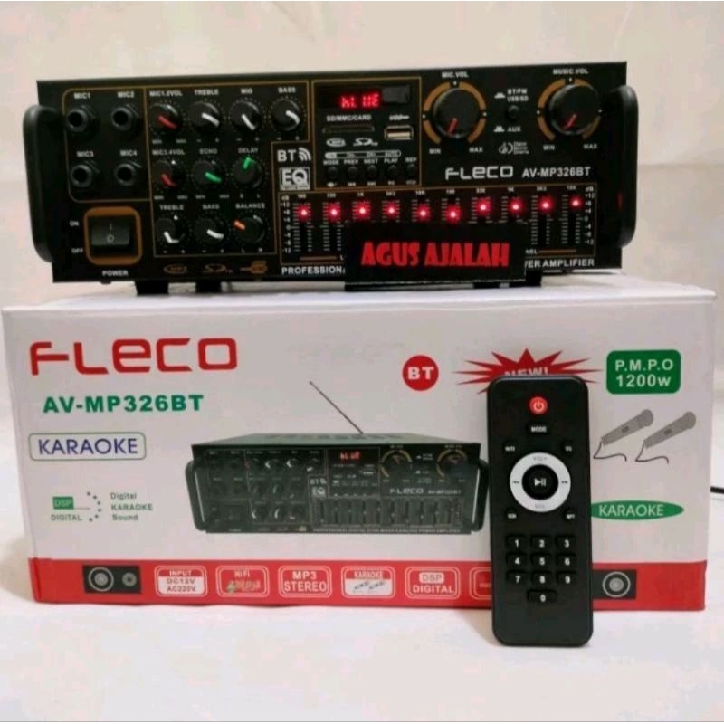 ✅BAYAR DI TEMPAT POWER AMPLIFIER SUBWOOFER 1000WATT FLECO F329BT LED DIGITAL /amplifier mixer blueto