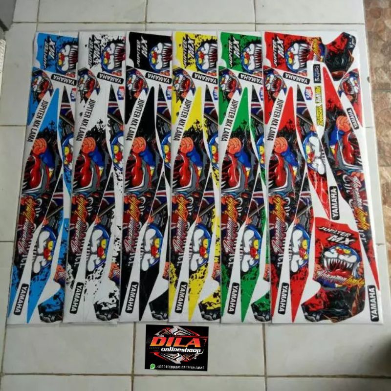 stripping lis sticker variasi yamaha jupiter mx lama motif doraemon zombie stripping mx old variasi