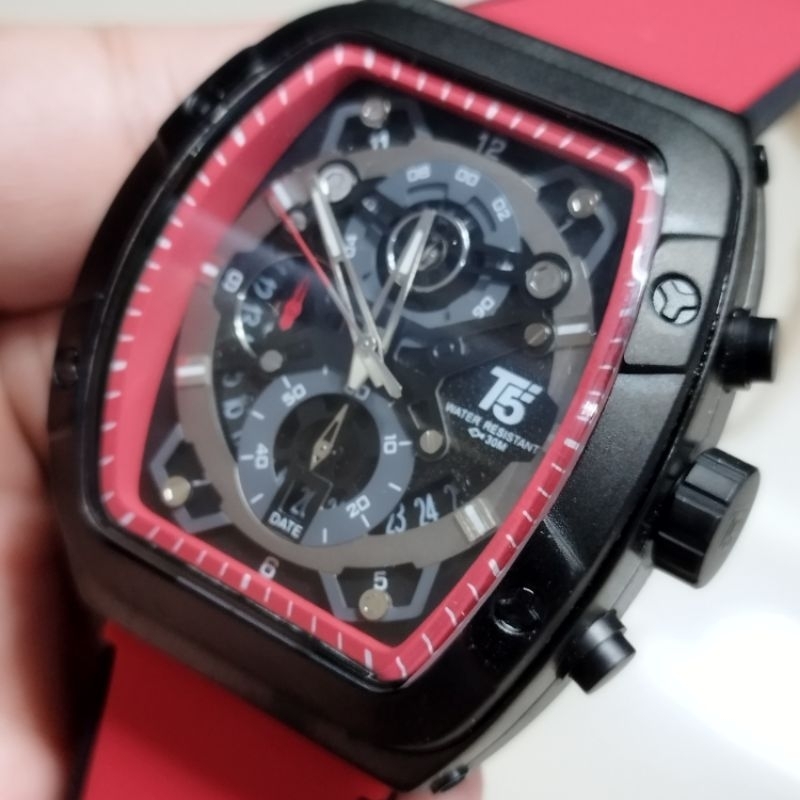 ORIGINAL T5 JAM TANGAN PRIA COWOK ANTI TAHAN AIR SPORT karet T5 JAM TANGAN PRIA COWOK COWO ORIGINAL 