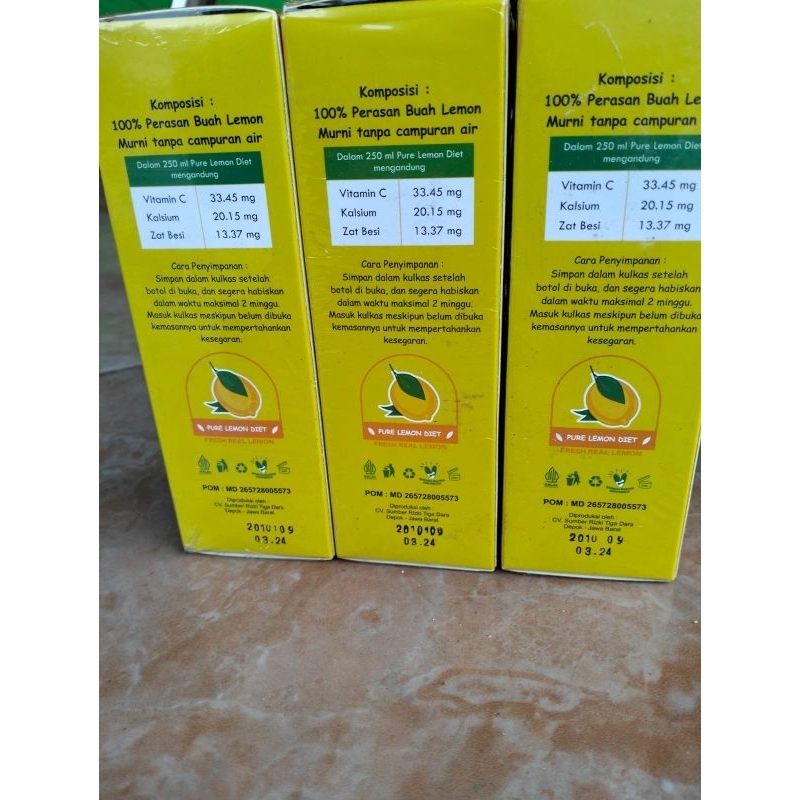 

Sari Lemon Asli HERBALOV Diet Kemasan 250ml/ Pure Lemon Diet