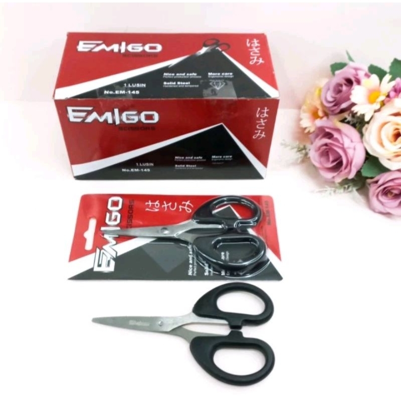 

(ISI 12 PCS) GUNTING EMIGO KECIL SCISSORS EMIGO EM145