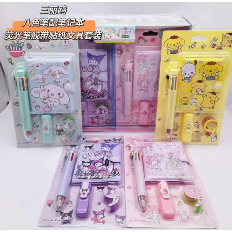 

NEW Diary Book Sanrio Set Pena / Notebook Kecil / Stationery Set RBU
