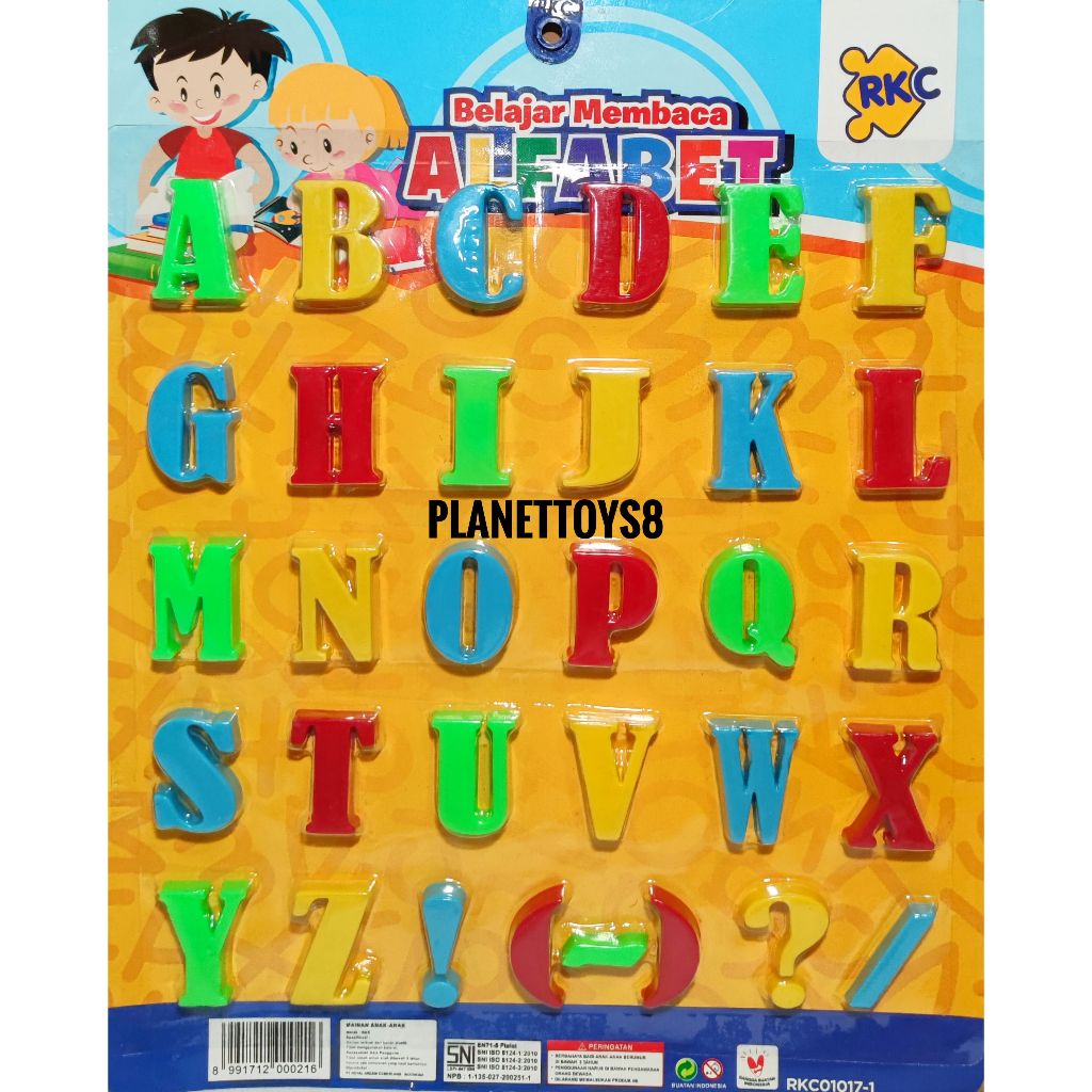 Mainan Magnet Huruf Besar ABCD Alphabet Edukasi Anak Mika