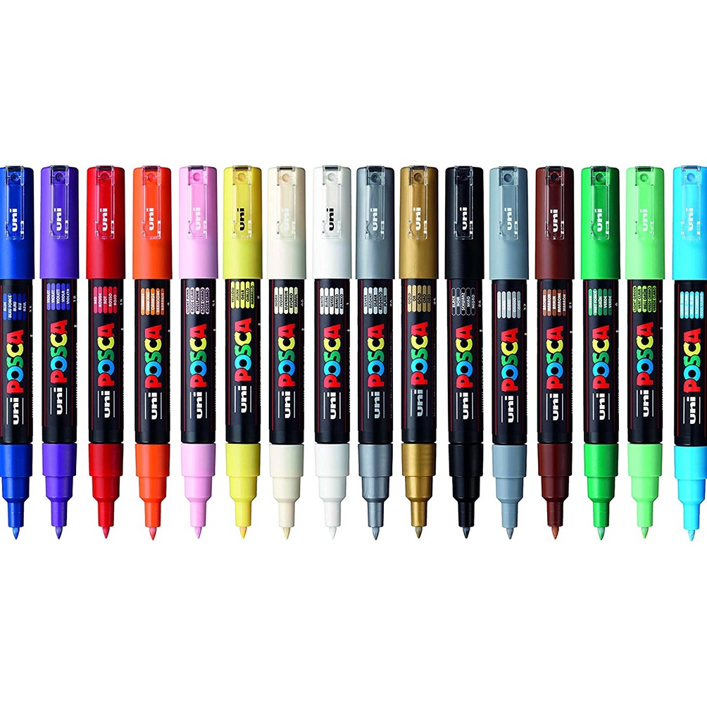 

Produk Terkini.. UNI POSCA PC-1M Extra Fine Paint Marker Pen 0.7mm [Per 1 Spidol] WPV