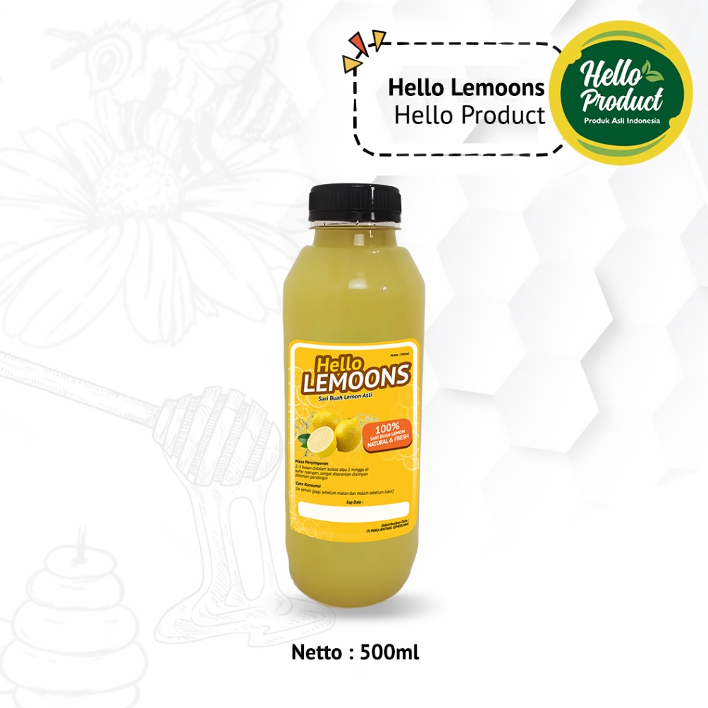 

StOck B4nyak Hello Lemoons - Sari Lemon Segar Asli 500 ML Dijamin Murah