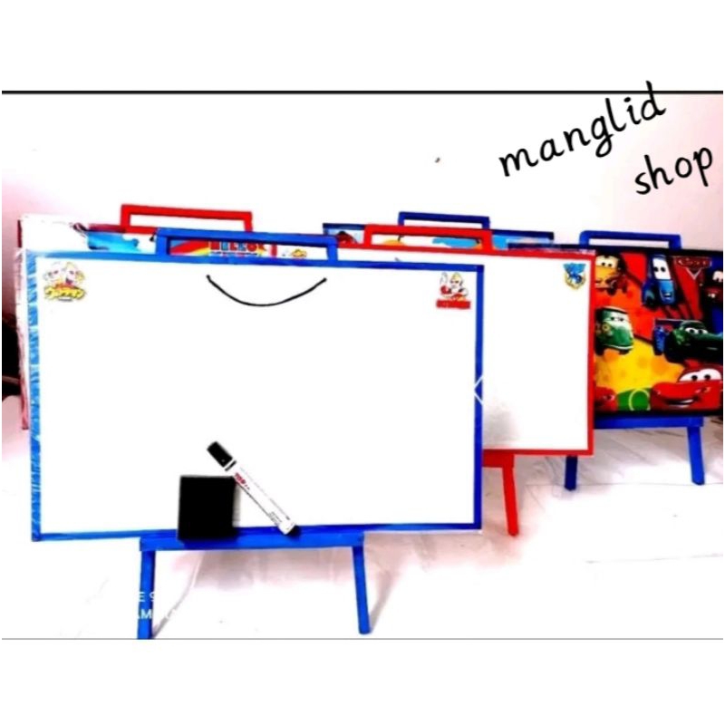 

Papan Tulis Anak/Papan Tulis Penyangga/White Board karakter...25x30...30x40...30x50/ 1 Set Papan, Spidol,, Penghapus