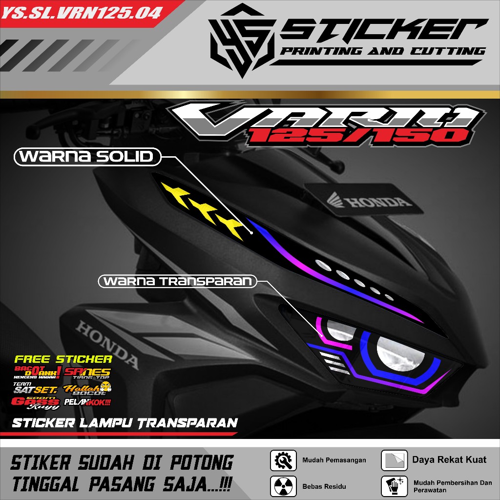 STIKER Alis lampu vario new 2018-2021 new 2023 125/150 - variasi lampu keren terbaru stiker custom a