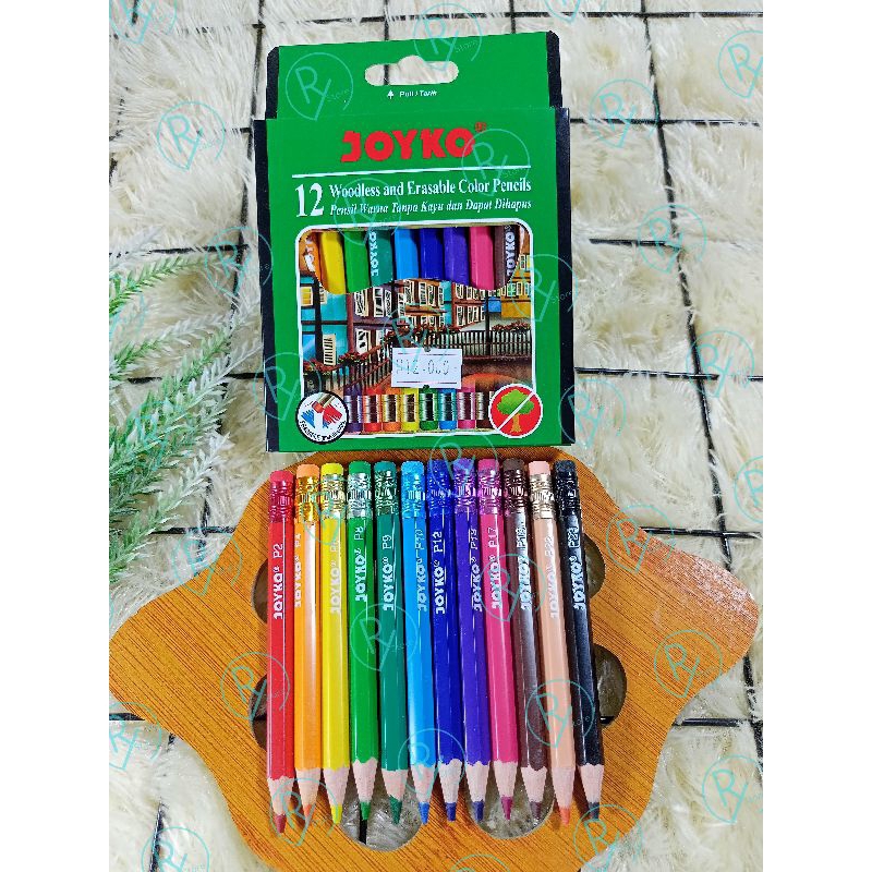 

PENSIL WARNA 12WARNA PENDEK BISA DIHAPUS MERK JOYKO
