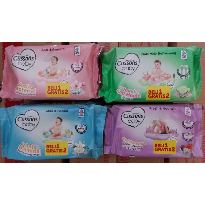 KZ - cussons baby wipes , tisu basah bayi 45'S BELI 1 GRATIS 2