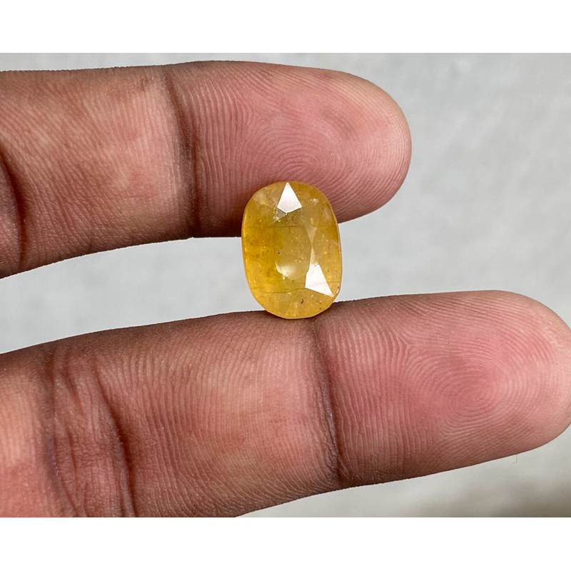 Natural Yellow Sapphire Corondum Yakut Batu yellow safir Africa Tanzania dim 14x10x6