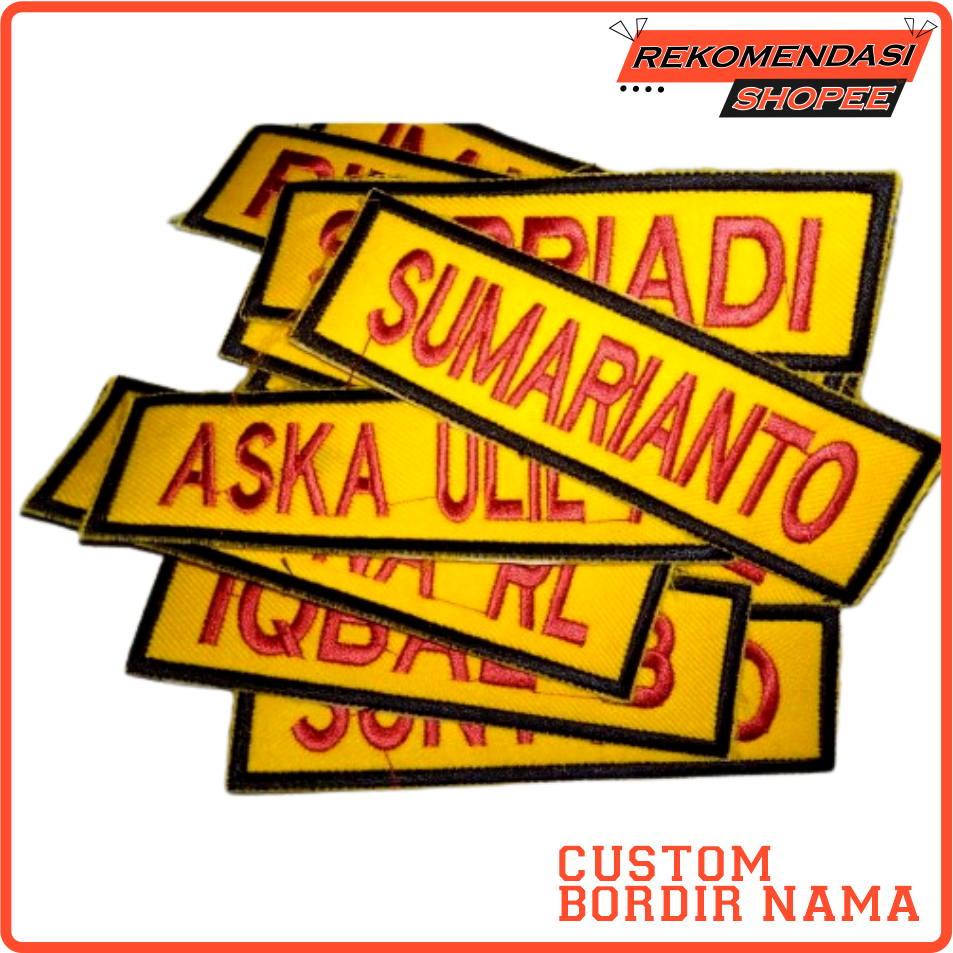 Bordir Nama Banser Custom - Bisa Satuan - Bordir Bet Banser