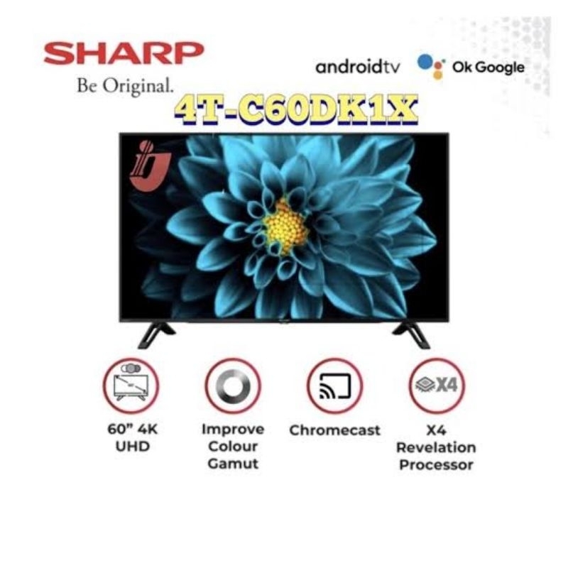 TV LED SHARP 60INCH ANDROID 4K 60DK1X
