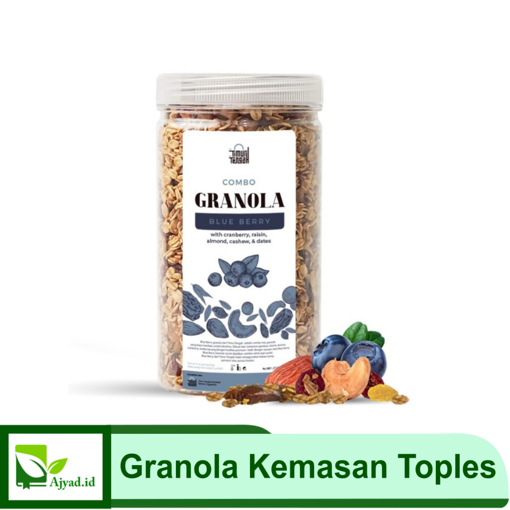 

Timur Tengah Granola Blueberry, Vanila, Coklat 500 gr Sereal Makanan Sehat