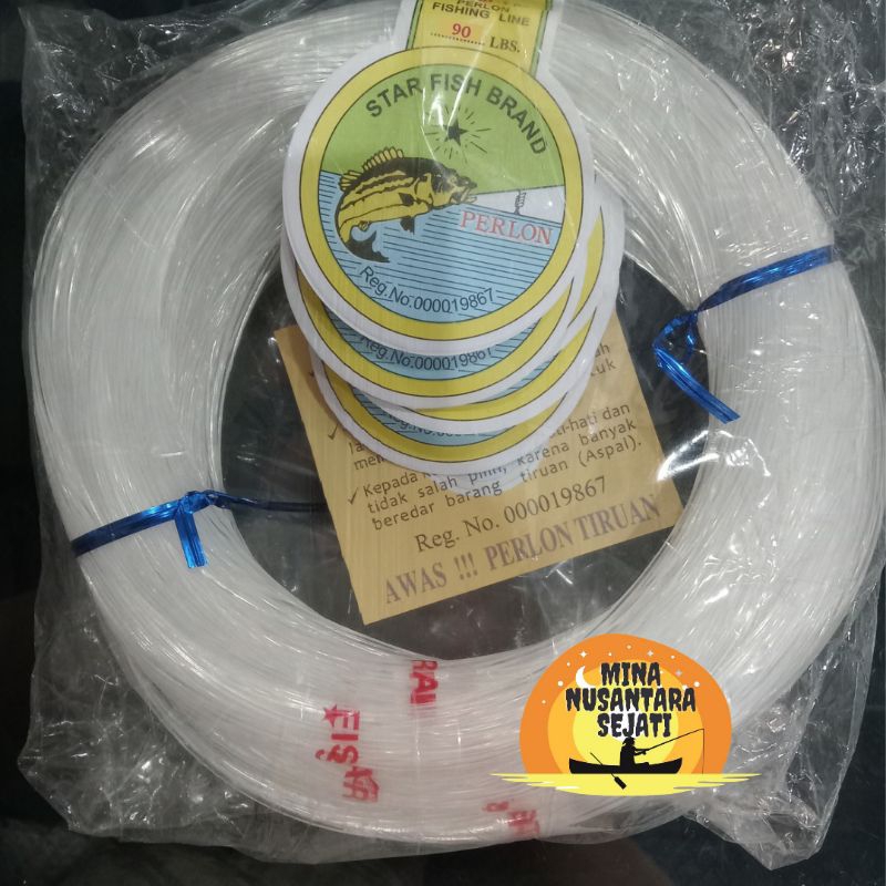 Senar Perlon putih no 40lbs/ 50lbs /60lbs /70lbs /80lbs /90lbs /100lbs