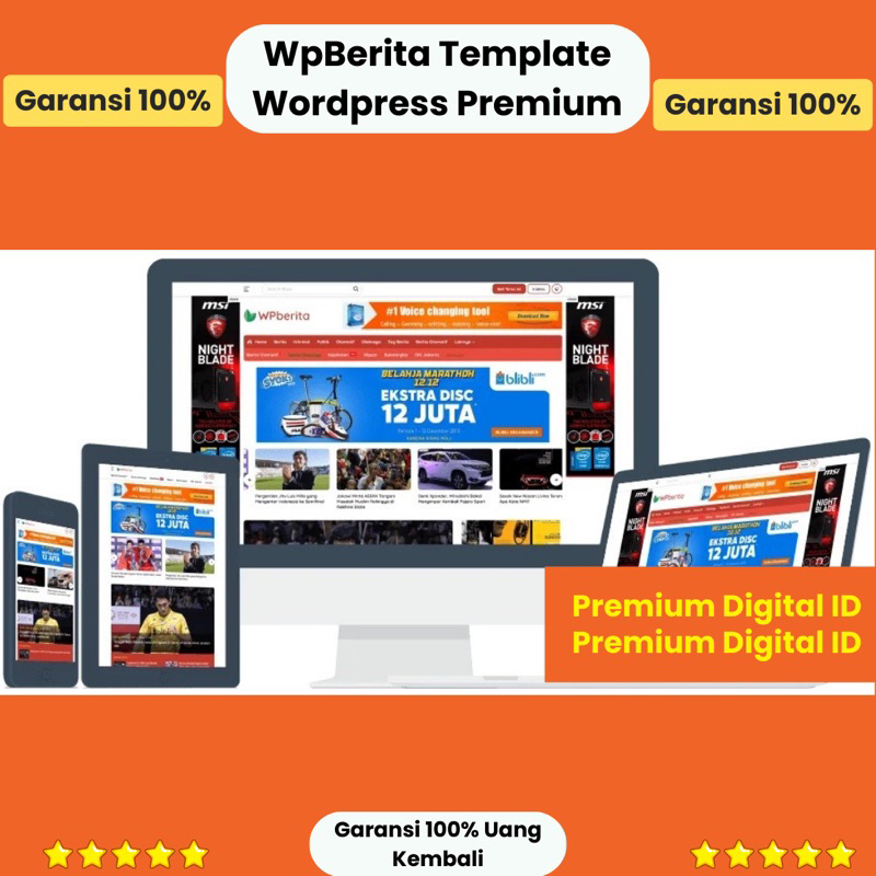 Wpberita Theme Wordpress untuk Blog dan Berita - Original Full Lisensi