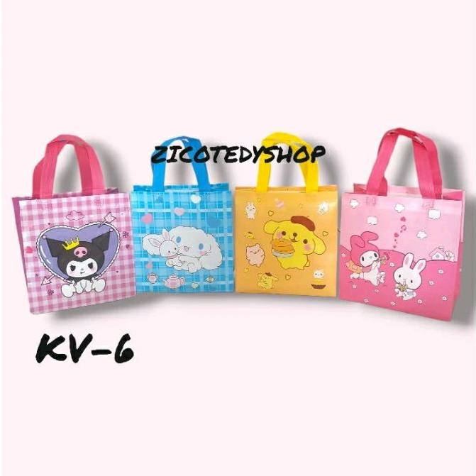

ISI 1LUSIN(12PCS) GOODIE BAG/TAS SOUVENIR/TAS ULANGTAHUN/UK 27X28X12