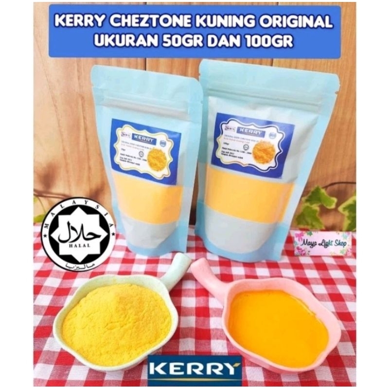 

Keju bubuk kerry cheztone original 50gr dan 100gr halal cheese saus keju