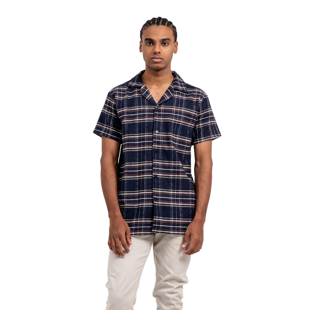 Kemeja Pria Tucason Lengan Pendek Ribsgold