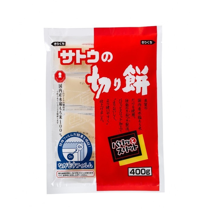 

Sato Tsukitate Kirimochi Paritto Slit / Kue Mochi Bakar Panggang Jepang 400 Gram