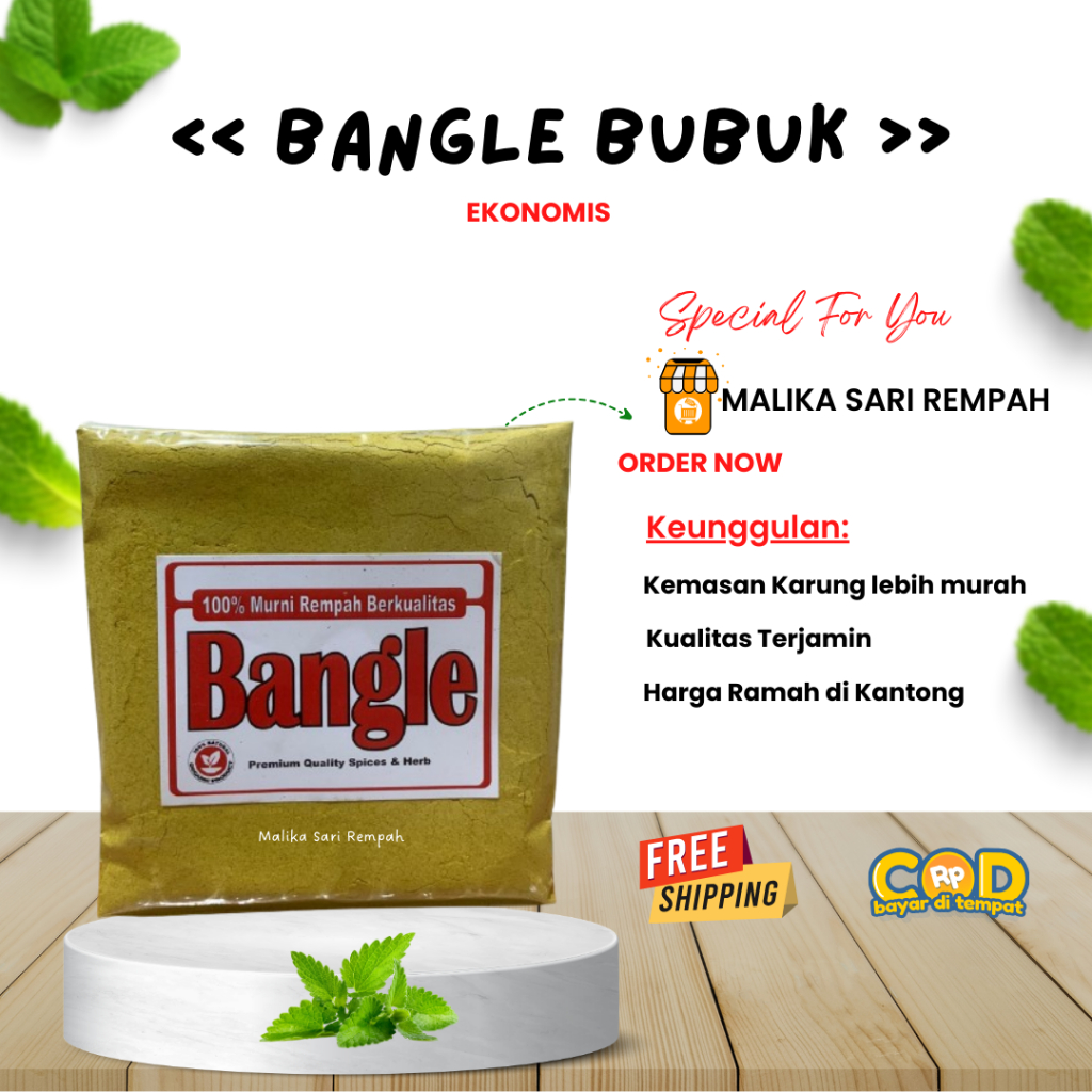 

Bengle / Bangle Bubuk Murni Ekonomis [50 gram]-MSR